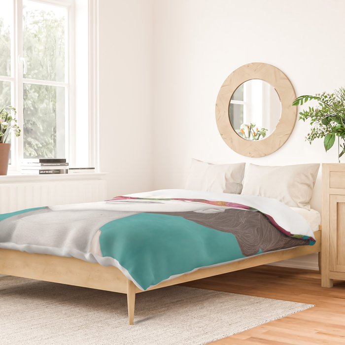 The optimist // rose tinted glasses Duvet Cover Gallery Image 2