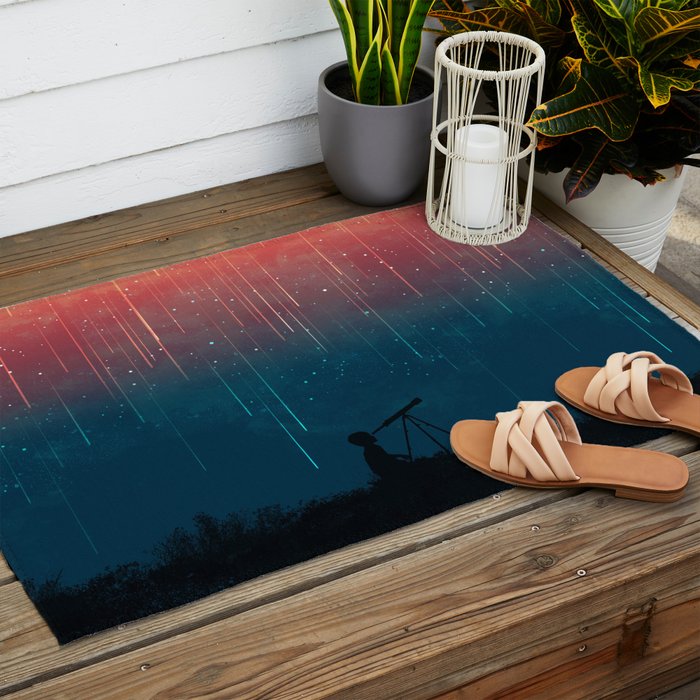 Meteor rain Outdoor Rug Gallery Image 2