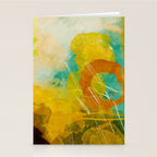 summer landscape 2 triptych abstract art Stationery Card Gallery Image 2