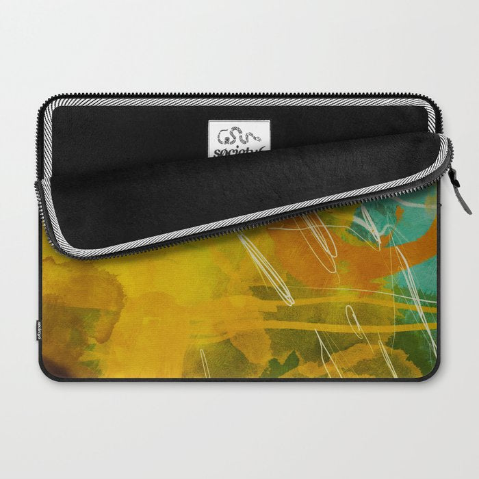summer landscape 2 triptych abstract art Laptop Sleeve Gallery Image 2