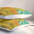 summer landscape 2 triptych abstract art Pillow Sham Gallery Image 3