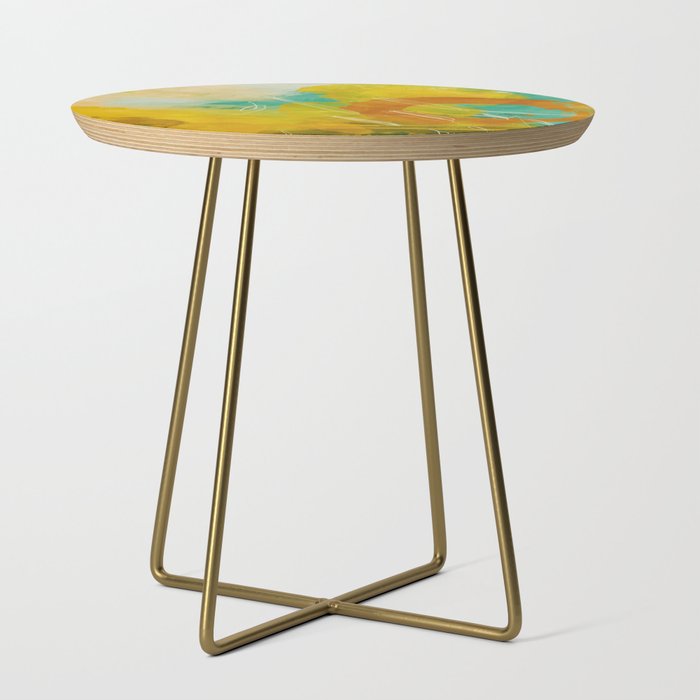 summer landscape 2 triptych abstract art Side Table Gallery Image 1
