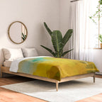 summer landscape 2 triptych abstract art Comforter Gallery Image 2