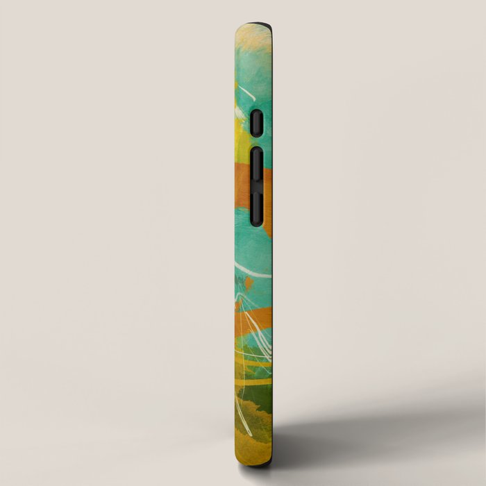 summer landscape 2 triptych abstract art iPhone Case Gallery Image 2
