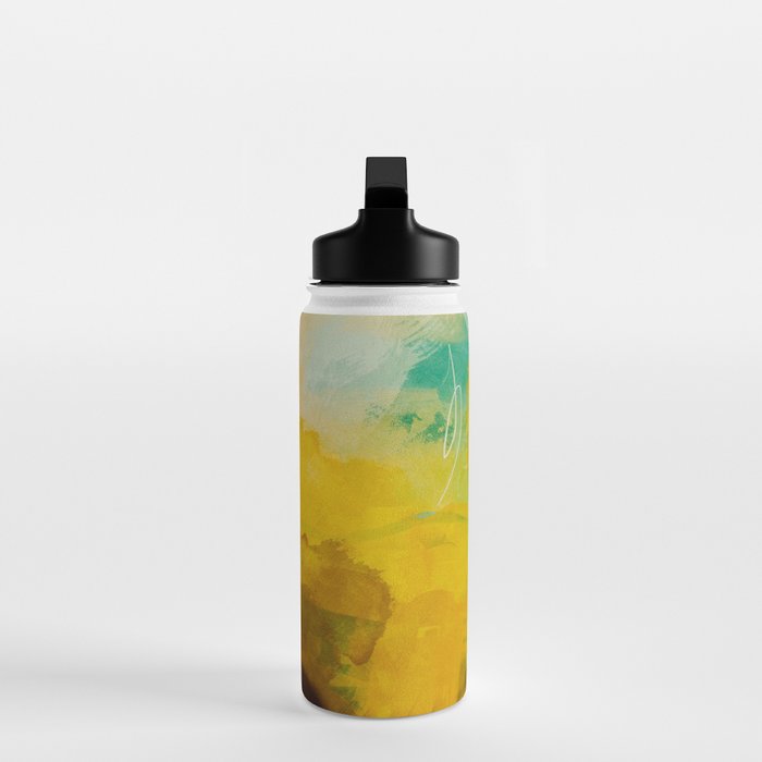 summer landscape 2 triptych abstract art Water Bottle Gallery Image 3