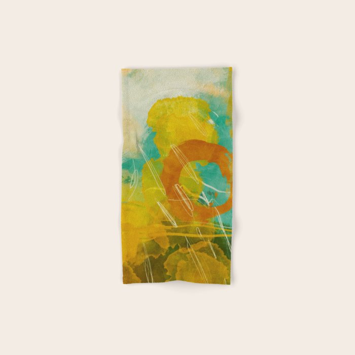 summer landscape 2 triptych abstract art Bath Towel Gallery Image 1