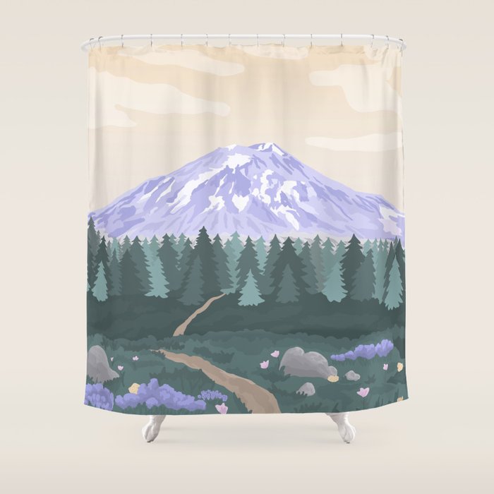 Mount St Helens Volcanic National Monument, Washington Mountains, National Parks Pacific Northwest Shower Curtain Gallery Image 1