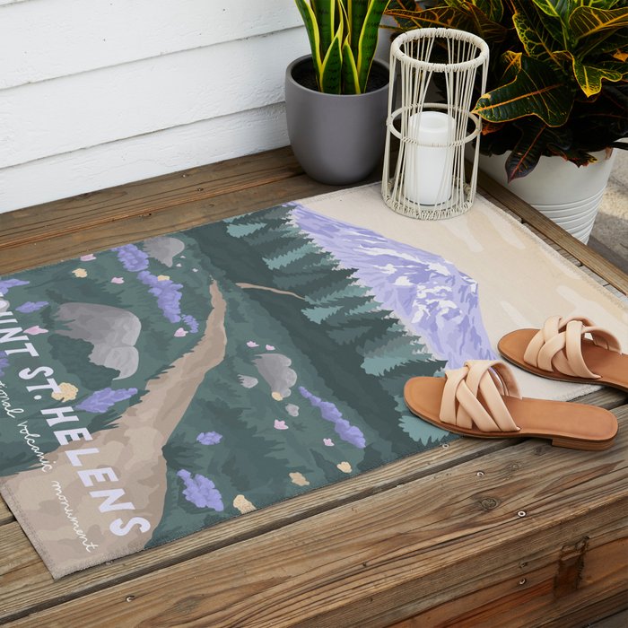 Mount St Helens Volcanic National Monument, Washington Mountains, National Parks Pacific Northwest Outdoor Rug Gallery Image 2