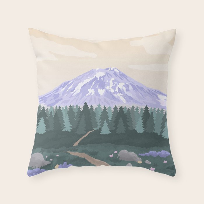 Mount St Helens Volcanic National Monument, Washington Mountains, National Parks Pacific Northwest Throw Pillow Gallery Image 1