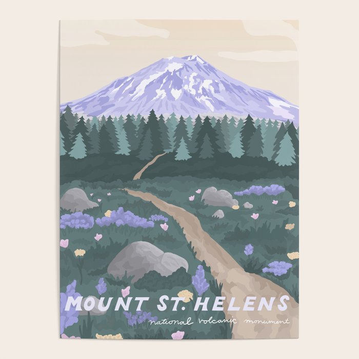 Mount St Helens Volcanic National Monument, Washington Mountains, National Parks Pacific Northwest Poster Gallery Image 4