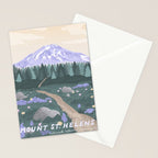 Mount St Helens Volcanic National Monument, Washington Mountains, National Parks Pacific Northwest Stationery Card Gallery Image 2