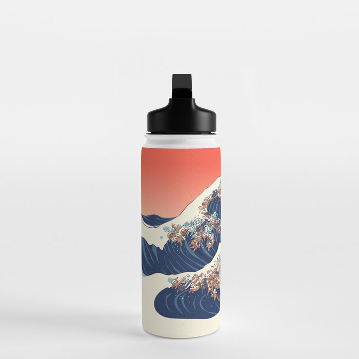 The Great Wave of Dachshunds Water Bottle Gallery Image 3