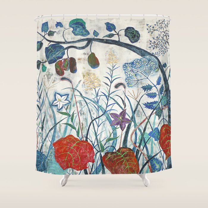 nature Japanese painting Shower Curtain Gallery Image 1
