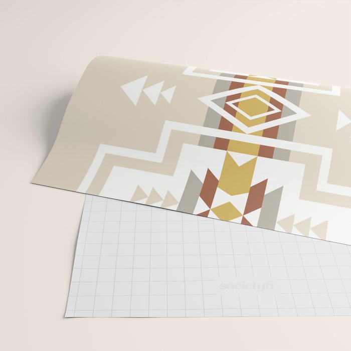 Aztec Stripes Beige Wrapping Paper Gallery Image 2