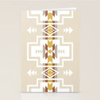 Aztec Stripes Beige Stationery Card Gallery Image 2