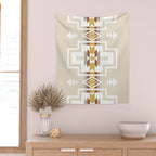 Aztec Stripes Beige Wall Tapestry Gallery Image 2