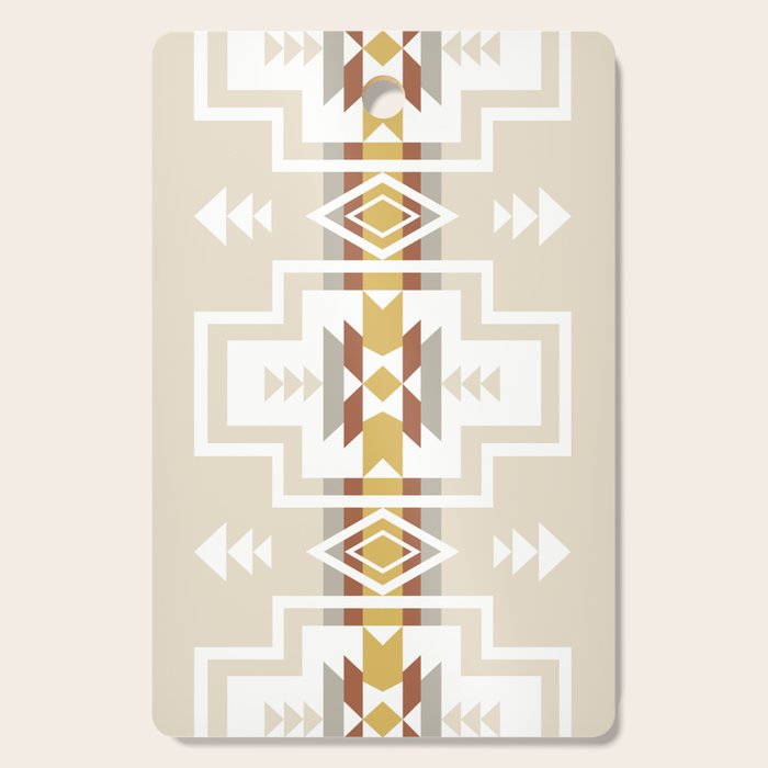 Aztec Stripes Beige Cutting Board Gallery Image 1
