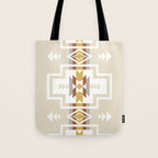 Aztec Stripes Beige Tote Bag Gallery Image 1
