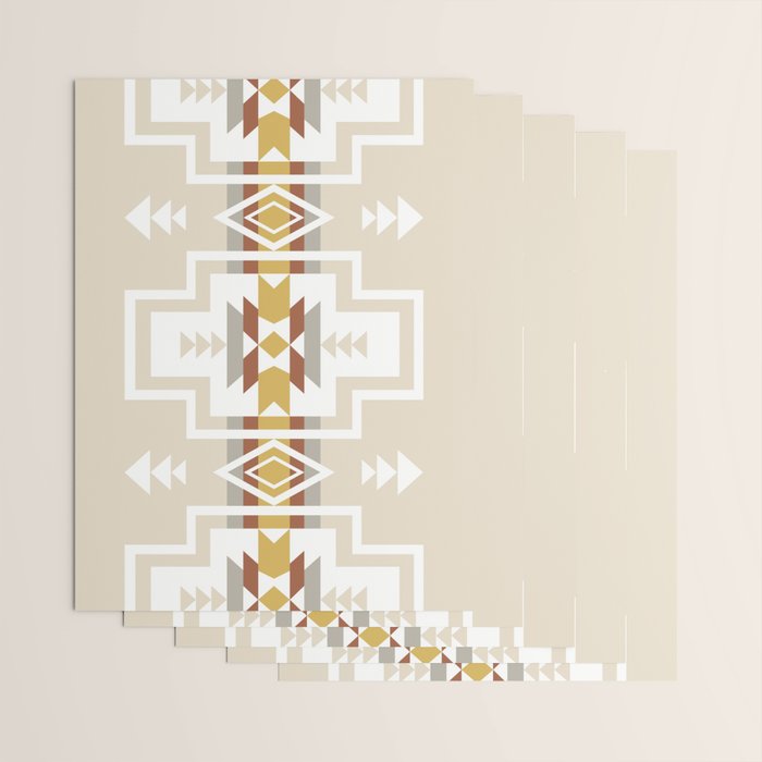 Aztec Stripes Beige Wrapping Paper Gallery Image 3