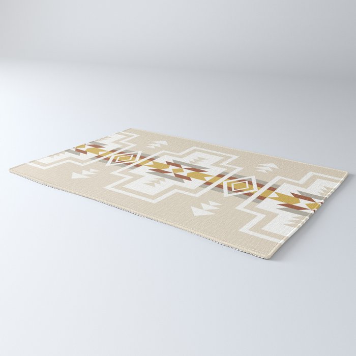 Aztec Stripes Beige Rug Gallery Image 3