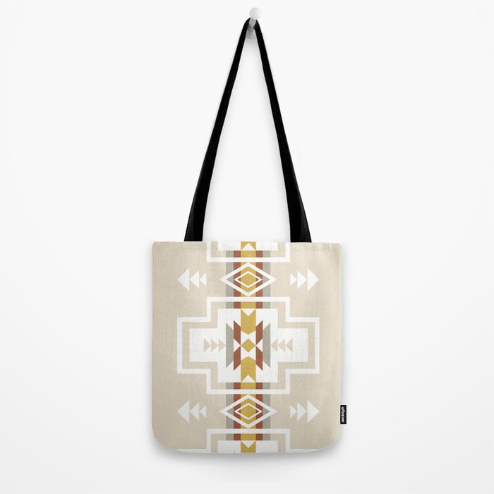 Aztec Stripes Beige Tote Bag Gallery Image 2
