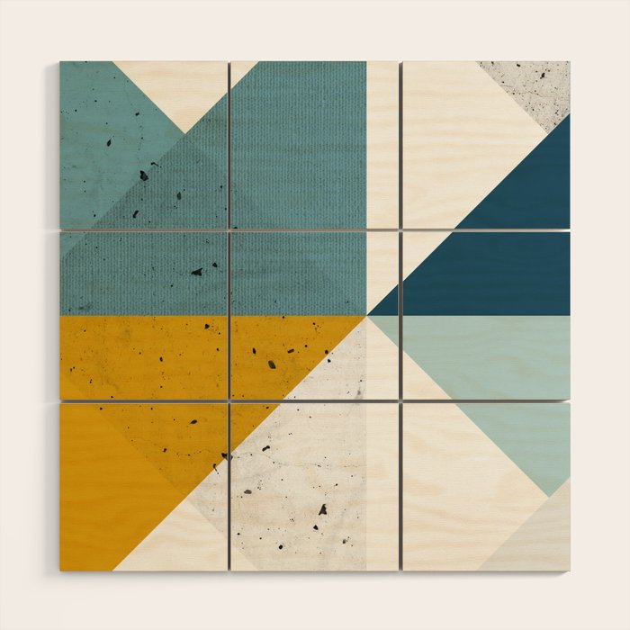Modern Geometric 17 Wood Wall Art Gallery Image 1