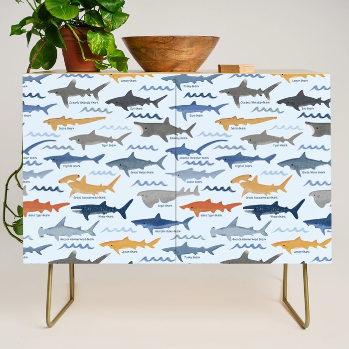 Shark Species Identification Chart Credenza Gallery Image 1