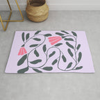 Abstract Tulips and Foliage  Rug Gallery Image 1