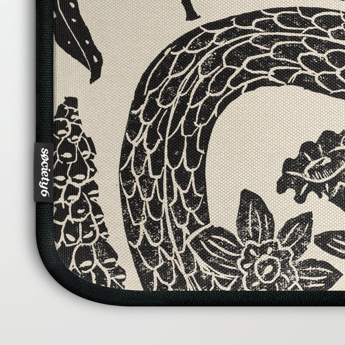 The Snake and the Snail - Cream Laptop Sleeve Gallery Image 3