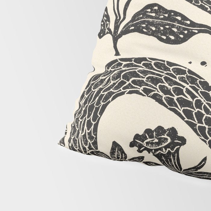 The Snake and the Snail - Cream Pillow Sham Gallery Image 4