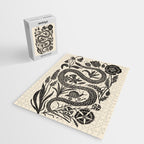 The Snake and the Snail - Cream Jigsaw Puzzle Gallery Image 2