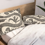 The Snake and the Snail - Cream Pillow Sham Gallery Image 2