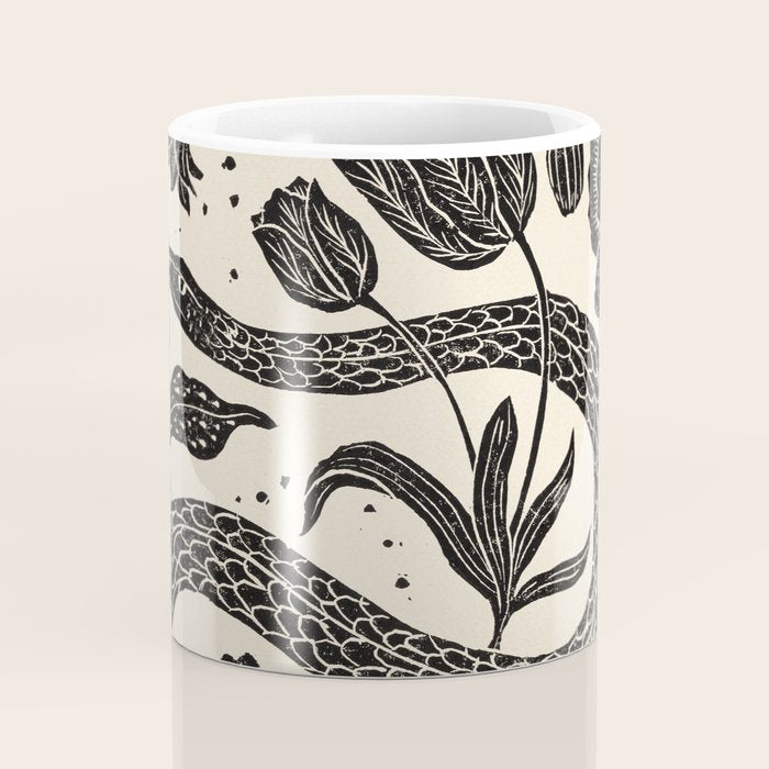 The Snake and the Snail - Cream Coffee Mug Gallery Image 4