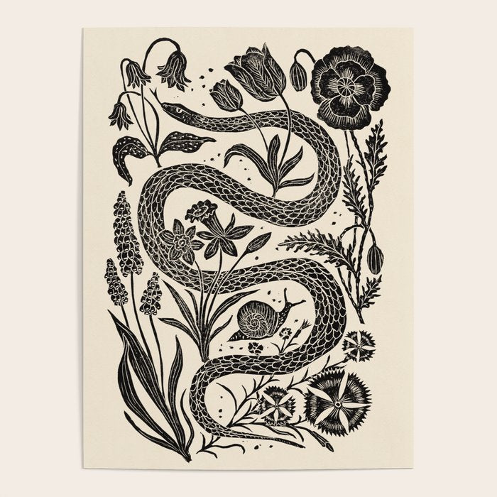 The Snake and the Snail - Cream Poster Gallery Image 4