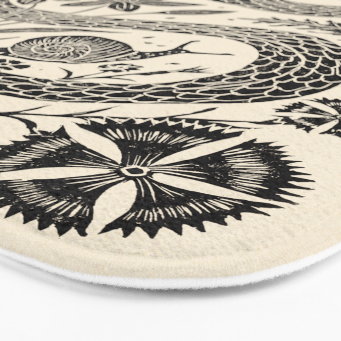 The Snake and the Snail - Cream Bath Mat Gallery Image 3