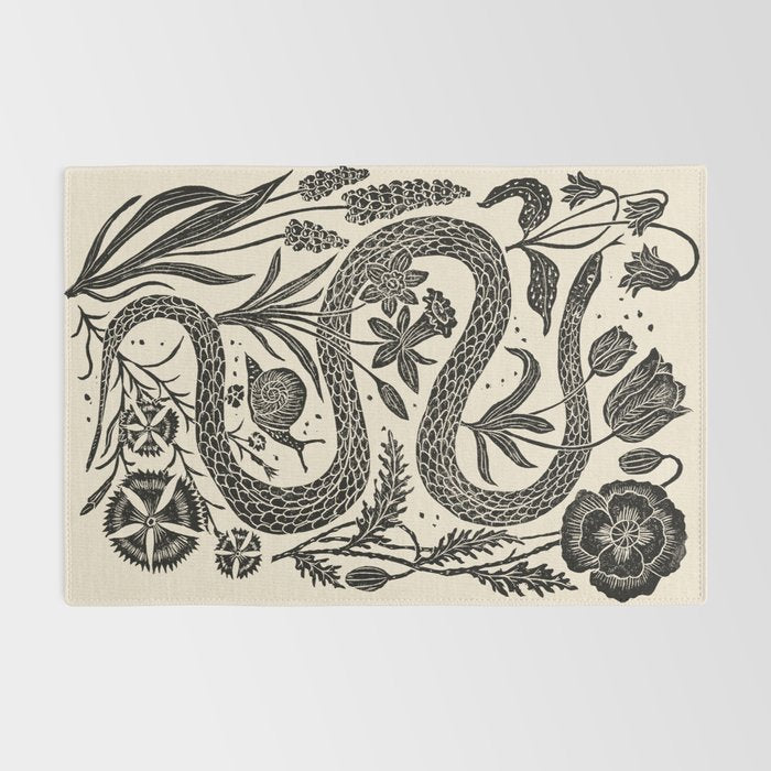 The Snake and the Snail - Cream Rug Gallery Image 2