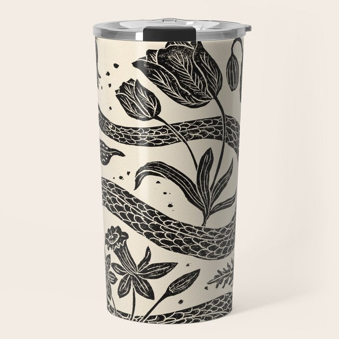 The Snake and the Snail - Cream Travel Mug Gallery Image 1