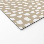 Handmade polka dot brush spots (white/tan) Welcome Mat Gallery Image 2