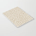 Handmade polka dot brush spots (white/tan) Notebook Gallery Image 3
