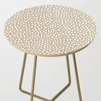 Handmade polka dot brush spots (white/tan) Side Table Gallery Image 2