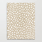Handmade polka dot brush spots (white/tan) Notebook Gallery Image 4