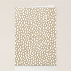 Handmade polka dot brush spots (white/tan) Stationery Card Gallery Image 2