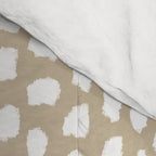 Handmade polka dot brush spots (white/tan) Comforter Gallery Image 4