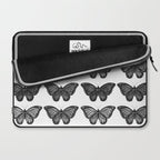 Monarch Butterfly - Black and White Laptop Sleeve Gallery Image 2