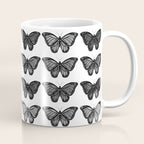 Monarch Butterfly - Black and White Coffee Mug Gallery Image 1