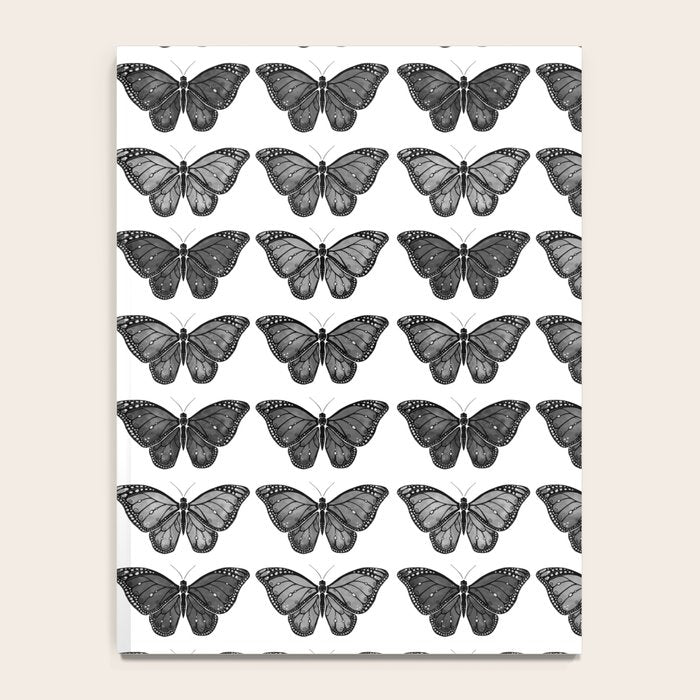 Monarch Butterfly - Black and White Notebook Gallery Image 4
