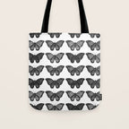 Monarch Butterfly - Black and White Tote Bag Gallery Image 1