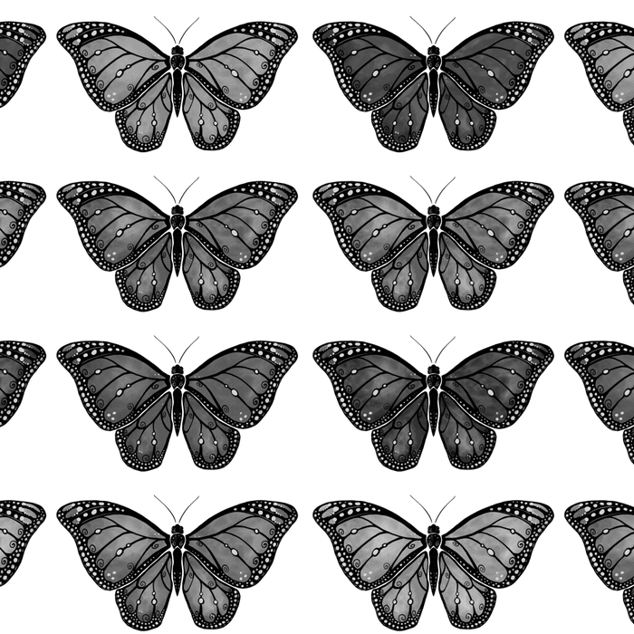 Monarch Butterfly - Black and White Coffee Mug Gallery Image 2
