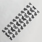 Monarch Butterfly - Black and White Yoga Mat Gallery Image 1