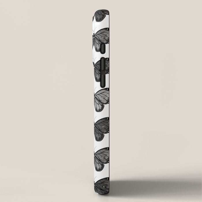 Monarch Butterfly - Black and White iPhone Case Gallery Image 2